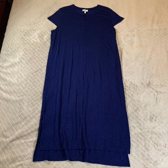Jessica Simpson Dresses & Skirts - Jessica Simpson Womens 2X Long Midi Dress Blue Short Cap Sleeve Casual